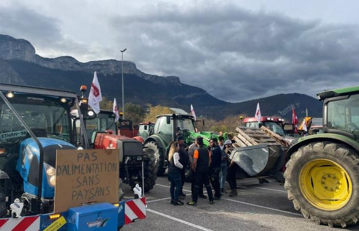 Bauernkundgebungen in Isère, um gegen das EU-Mercosur-Abkommen zu protestieren