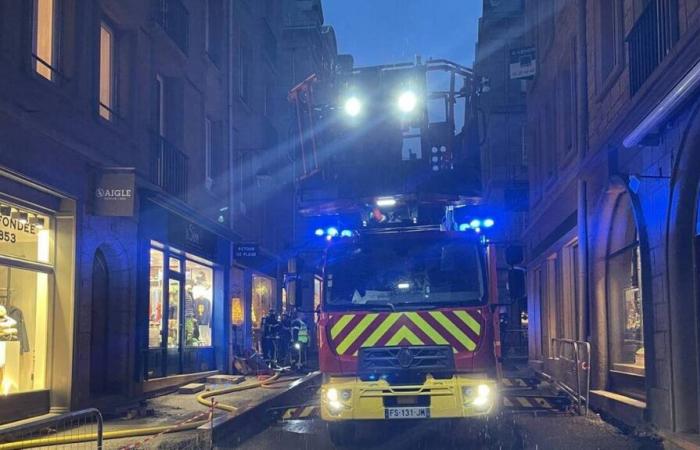 Der Ausbruch eines Feuers in einem Ladengeschäft in Saint-Malo