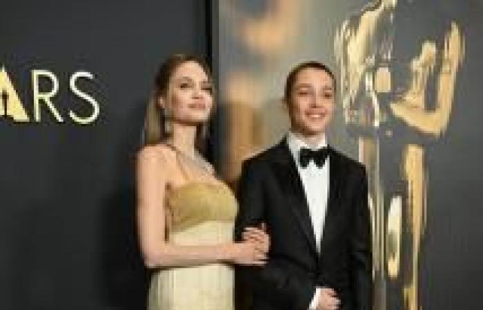 Angelina Jolie begeistert im Vintage-Kleid mit Sohn Knox bei den Governors Awards