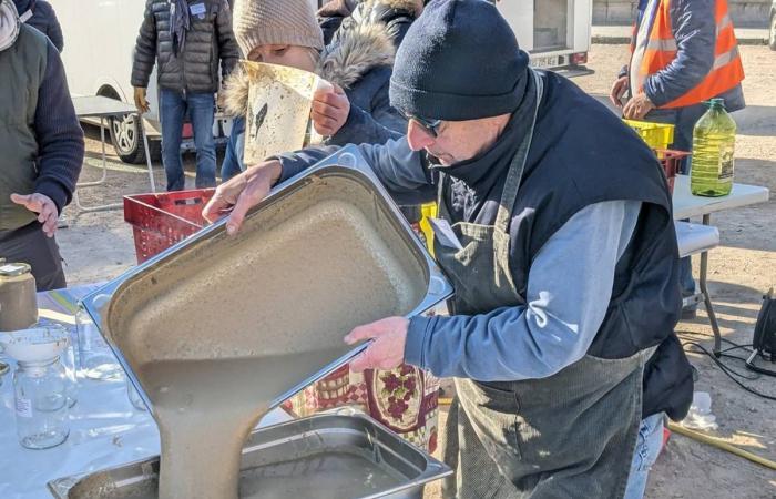 Großer Erfolg für die Potage des Chefs in Puy-en-Velay mit tausend verkauften Litern