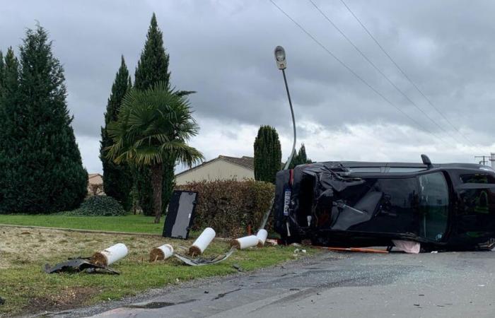 Zwei Rentner überschlagen ihr Auto in der Dordogne, nachdem sie von einem Lieferwagen angefahren wurden