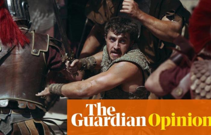 Großartige Filme können schnell und locker mit der Geschichte spielen. Aber nicht Gladiator II mit seinen Nashörnern und der Café-Kultur | Charlotte Higgins