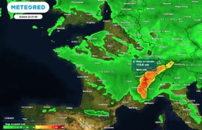 bevorstehende Ankunft des Abstiegs maritimer Polarluft über Frankreich. Morgen sinken die Temperaturen!