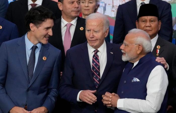 Premierminister Modi, Justin Trudeau und Joe Biden in einem Bild auf einem G20-Familienfoto im brasilianischen Rio festgehalten | Neueste Nachrichten Indien