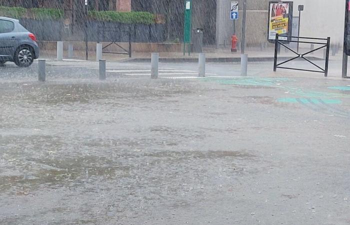 Doppelter Alarm in Essonne, von Météo France wegen heftiger Winde und Regenüberschwemmungen auf gelbe Alarmstufe gesetzt