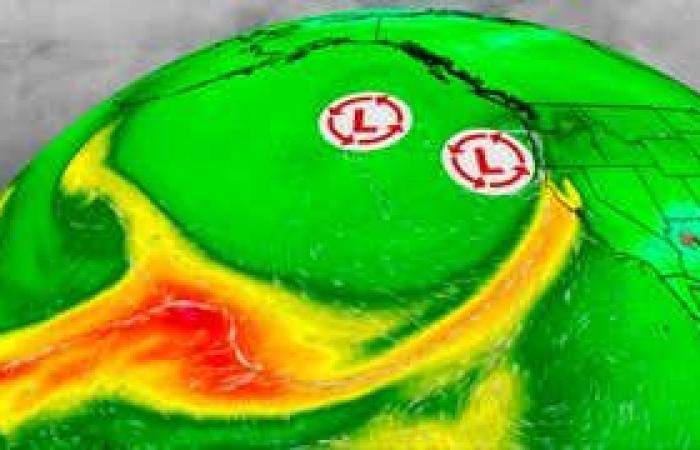 Pazifischer „Bombenzyklon“ leitet starken atmosphärischen Fluss nach Westen ein