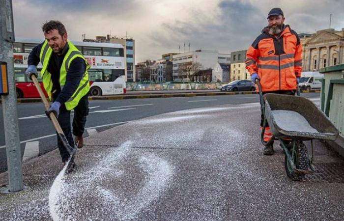 Schneevorhersage für Münster, da für das ganze Land die Gelbeiswarnung gilt