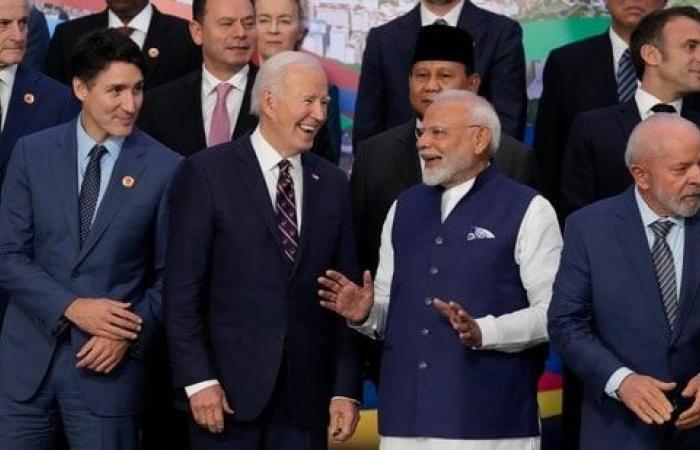 Premierminister Modi, Justin Trudeau und Joe Biden in einem Bild auf einem G20-Familienfoto im brasilianischen Rio festgehalten | Neueste Nachrichten Indien