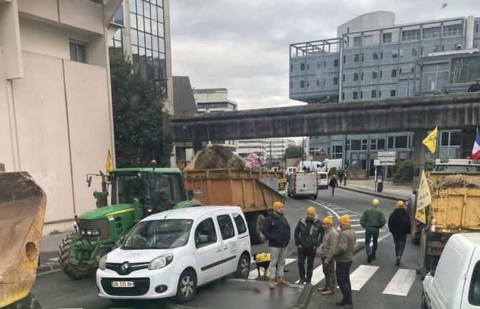 Nachdem in Pessac der Mist abgeladen wurde, übernehmen Demonstranten Bordeaux