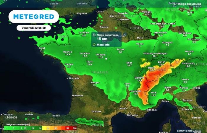 bevorstehende Ankunft des Abstiegs maritimer Polarluft über Frankreich. Morgen sinken die Temperaturen!