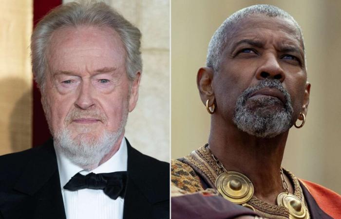 Ridley Scott sagt, Denzel Washington habe in „Gladiator II“ einen gleichgeschlechtlichen Kuss gespielt