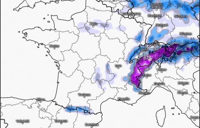 Mehrere Zentimeter angekündigt, die Abschnitte der Rhône, in denen es abstürzen könnte