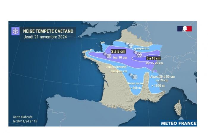 Oise: Gelbe Wachsamkeit für Schnee und Eis Mittwoch, 20. November