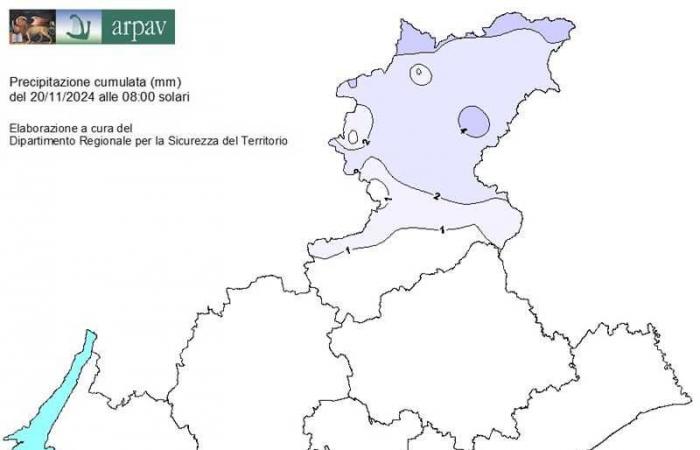 Der erste arktische Puls brachte im Morgengrauen in der Gegend von Belluno – Giornale Nord Est – sehr leichte Niederschläge