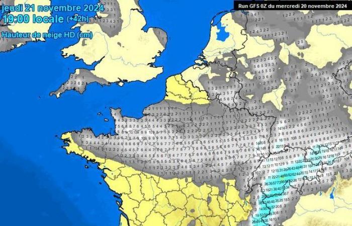 Wo wird es am Donnerstag in der Ebene schneien? Die Karte wird klarer, Unsicherheit für die Île-de-France