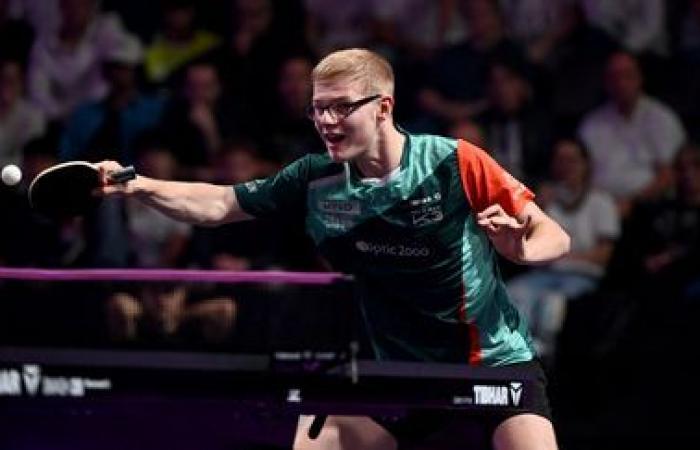 Félix Lebrun schied beim WTT-Finale, dem letzten Wettkampf der Saison, von Anfang an aus