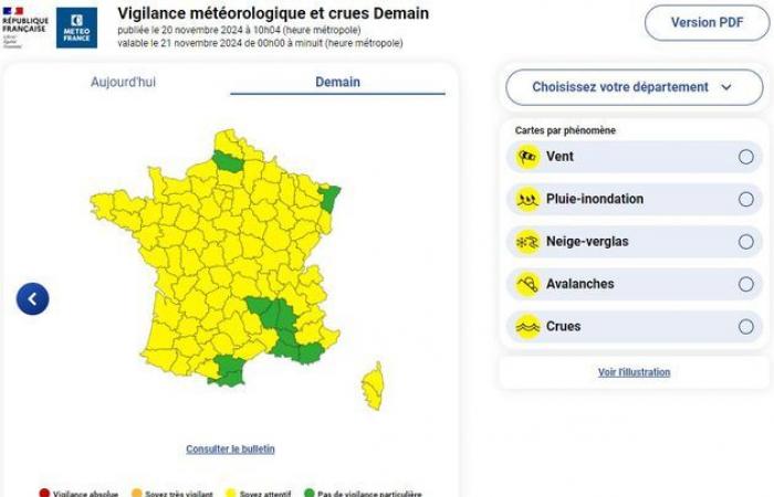 Schneegefahr in den Ebenen an diesem Donnerstag: Météo France setzt mehr als 40 Departements in Alarmstufe Gelb