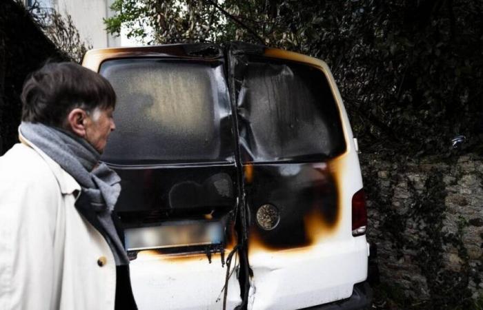 In Quimper brannte der Lieferwagen eines Siebzigjährigen nieder