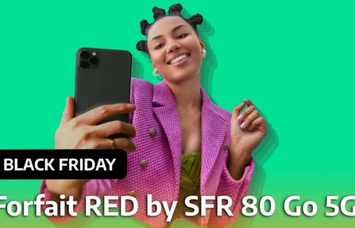 Zum Black Friday verleiht RED by SFR seinem günstigsten Paket ein zweites Leben, indem es ihm 80 GB 5G-Daten beilegt