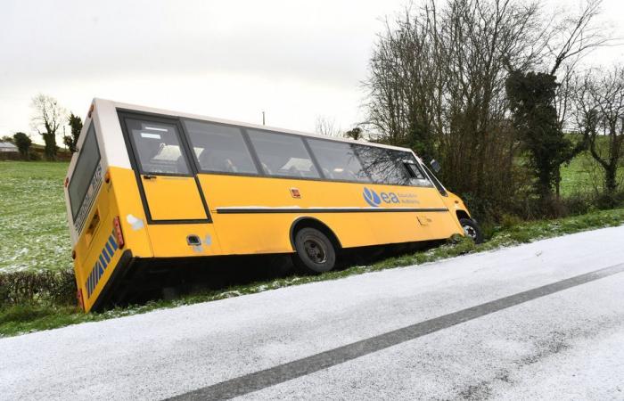 NI-Wetterwarnung: Schulbus stürzt bei eisigen Bedingungen ab, da eine neue Wetterwarnung ausgegeben wird