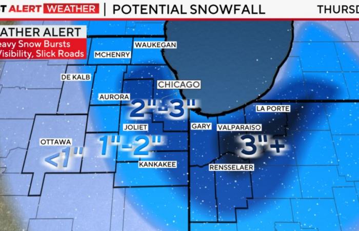 Wie viel Schnee wird in Chicago erwartet?