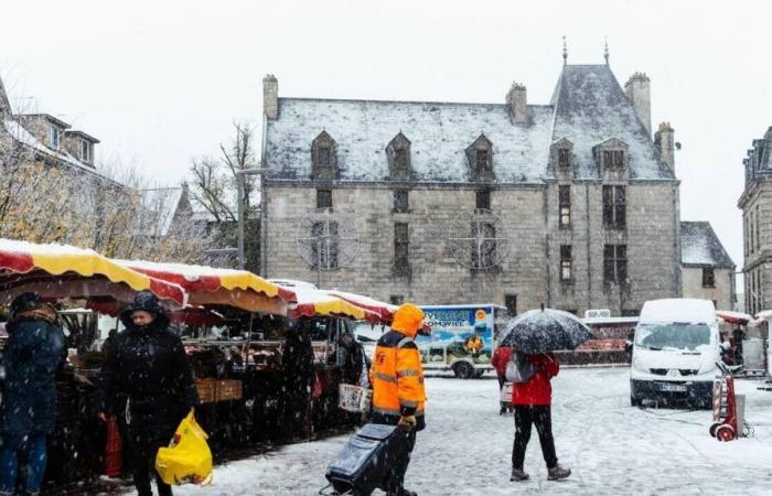 In Alençon kommt Schnee auf den Markt