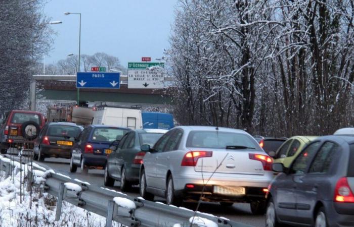 Schnee in der Ile-de-France: mehr als 300 km Stau, kein Schultransport in Yvelines am Freitag