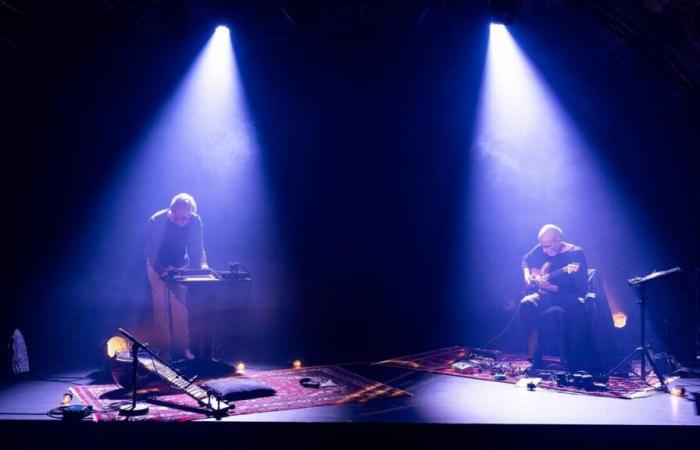 Serge Teyssot-Gay und Al Comet im Konzert, zwei Musiker, die an einem kosmischen Gespräch beteiligt sind