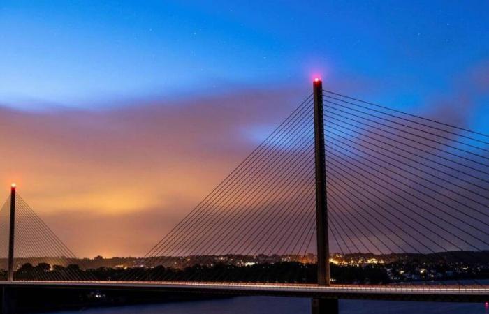 Aufgrund des Caetano-Sturms wurde die Geschwindigkeit auf der Iroise-Brücke auf 70 km/h reduziert