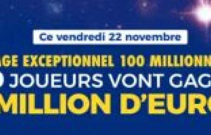 EuroMillions Freitag, 22. November 2024: 189 Millionen Euro zu gewinnen + 100 Millionen bei MyMillion! – FDJ