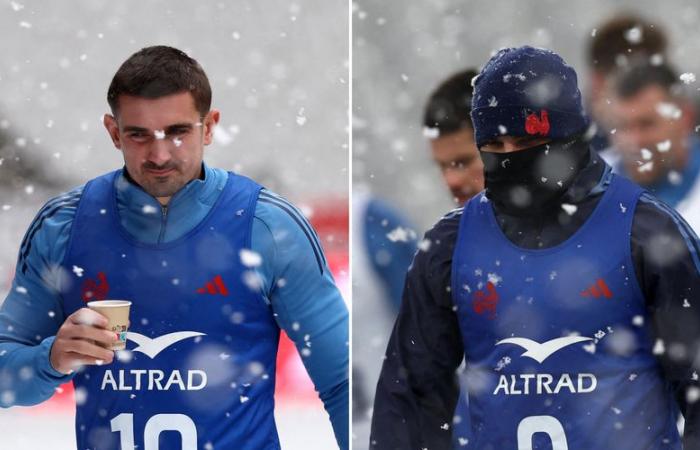 VIDEO. Frankreich – Argentinien: Mütze und Halswärmer für Antoine Dupont… Training im Schnee für die Blues am Vorabend des Spiels