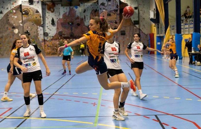 Amateurhandball (National 3 Frauen). Die Frauen von Saint-Girons HBC stehen mit dem Rücken zur Wand