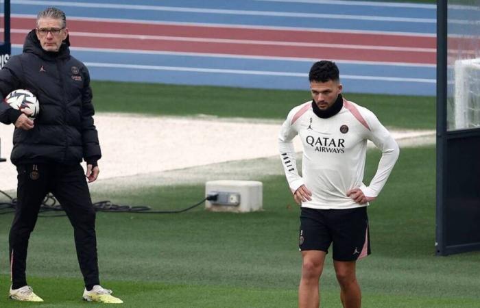 PSG. Gonçalo Ramos und Presnel Kimpembe sind beim gemeinsamen Training anwesend, nicht Nuno Mendes