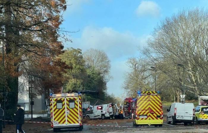 Sturm Caetano. Ein Mann wurde schwer verletzt, nachdem in Nantes ein Baum auf sein Auto fiel