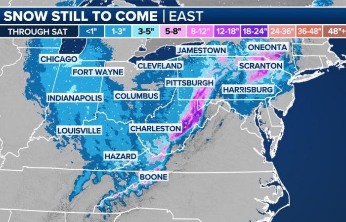 Wann in NY, PA mit starkem Wind, Winterwetter und Schnee zu rechnen ist l Zeitleiste