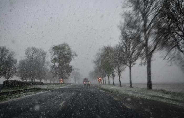 Bilder der ersten Schneeflocken in Frankreich