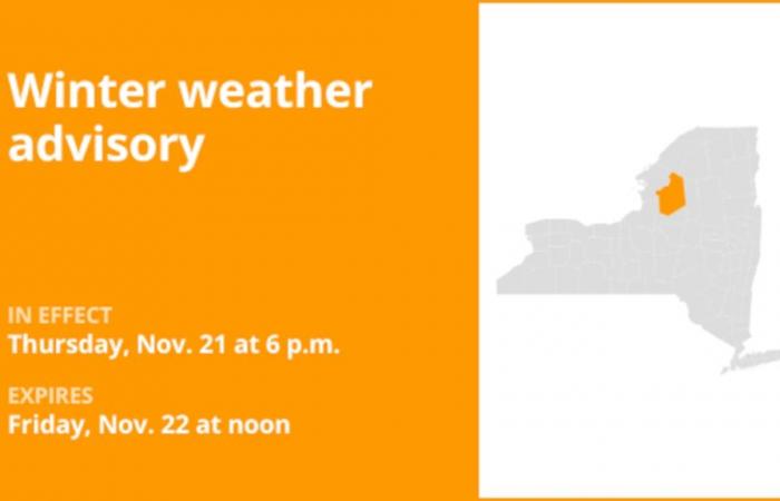 Wetter in New York: Für Lewis County gilt bis Freitagmittag eine Winterwetterwarnung