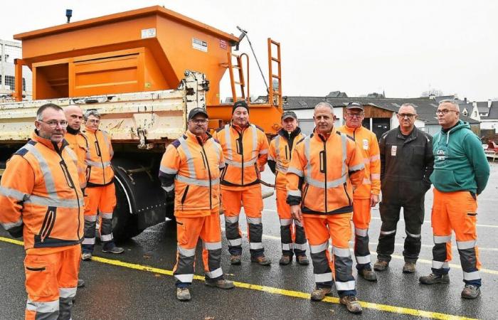 Schnee und Eis: Der technische Dienst von Loudéac wurde mobilisiert