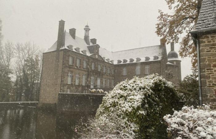 IN BILDERN. Das Land Flers erwacht unter dem Schnee: eine Weihnachtsdekoration