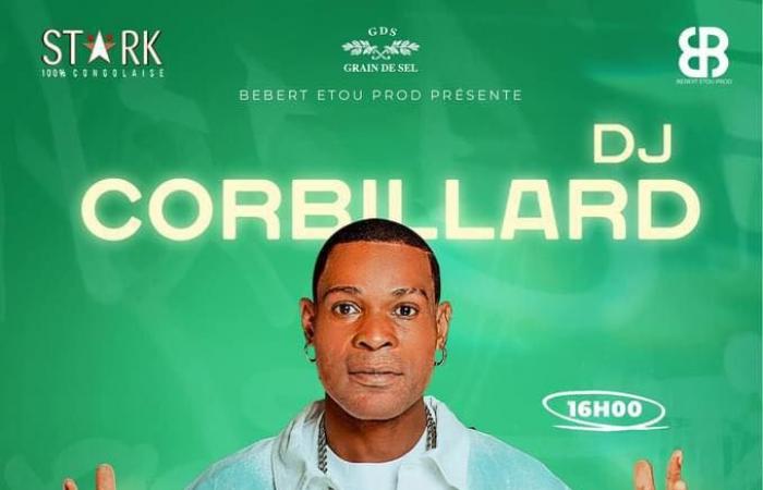 Musik: DJ Corbillard auf der Bühne am 7. Dezember in Pointe-Noire