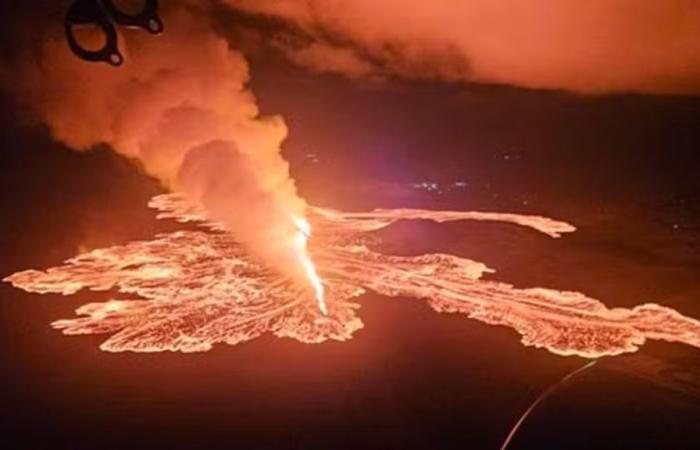 die beeindruckenden Bilder von Sundhnjukagigar, der (erneut) in Island ausbrach