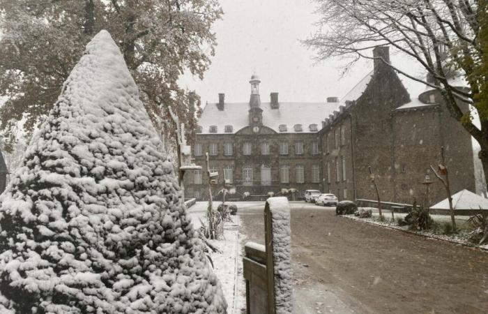 IN BILDERN. Das Land Flers erwacht unter dem Schnee: eine Weihnachtsdekoration