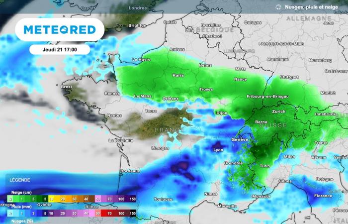 Unsere Karten bestätigen Schneefall in Frankreich! Wann wird es in Ihrer Gegend schneien?