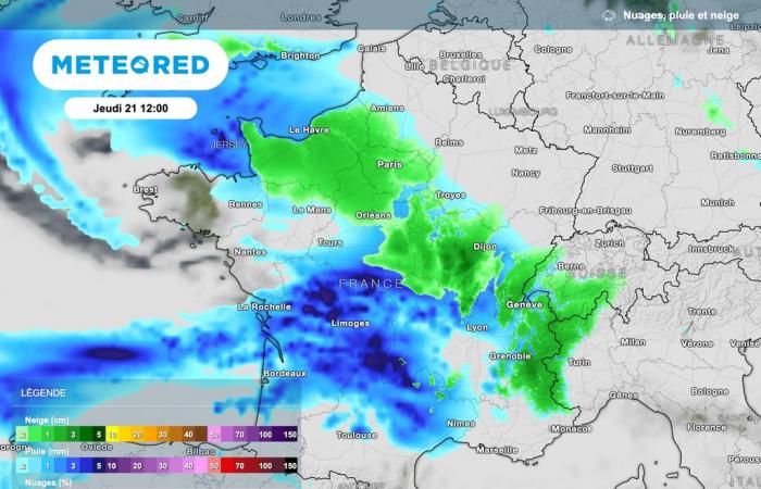 Unsere Karten bestätigen Schneefall in Frankreich! Wann wird es in Ihrer Gegend schneien?