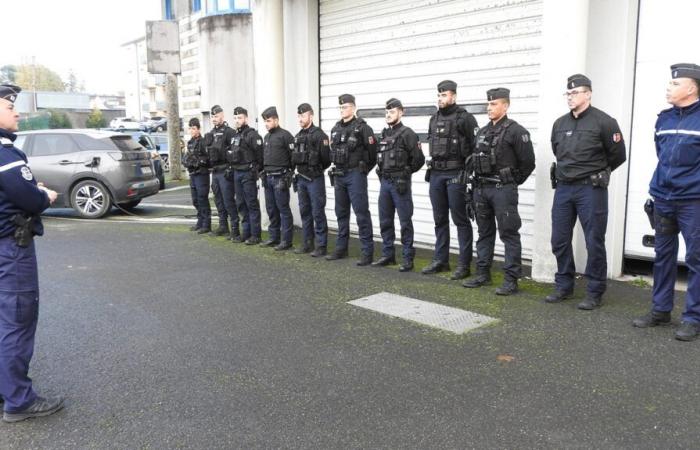 Die mobile Gendarmerie als Verstärkung für mehr als zwei Wochen in Bressuire