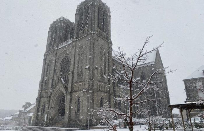 IN BILDERN. Das Land Flers erwacht unter dem Schnee: eine Weihnachtsdekoration