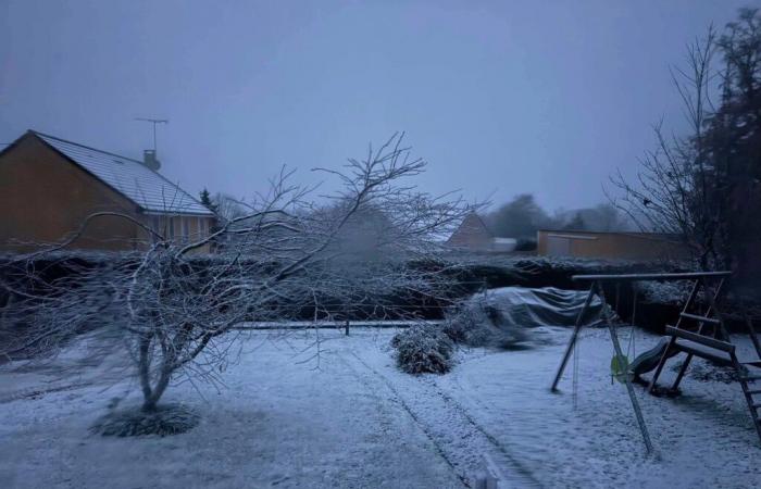 IN BILDERN. In Mayenne fiel Schnee