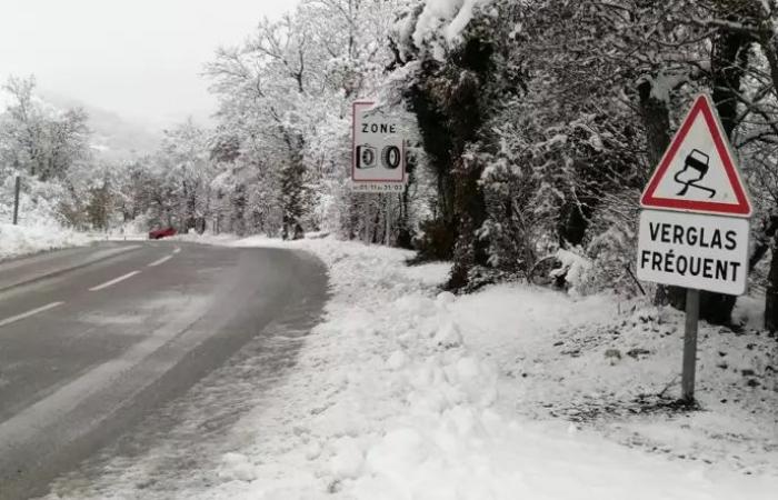 Die Alpes-Maritimes sind an diesem Donnerstag von vier Wachsamkeitsmaßnahmen betroffen, darunter Schnee und Eis