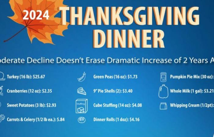 Die Kosten für das Thanksgiving-Dinner sind wieder gesunken | Markt Intel