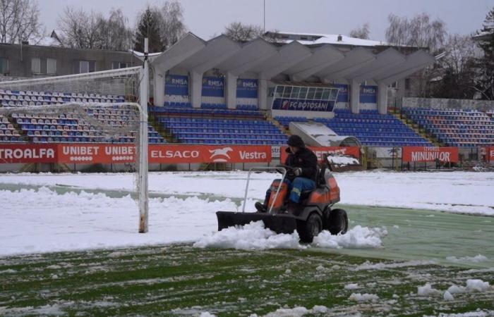 So sieht das Botoşani-Stadion wenige Stunden vor dem FCSB-Spiel aus